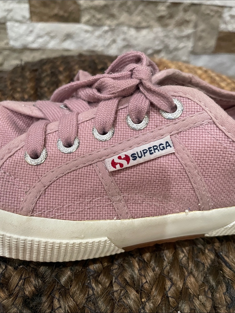 SUPERGA Classic Low-Top Sneakers in Dusty Rose/Lilac Sz 6 1/2 - Picture 8 of 8